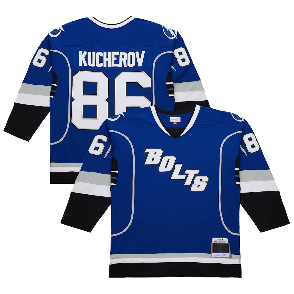 Tuec TB.Lightning #86 Nikita Kucherov Blue 2013-14 Power Play Jerseys