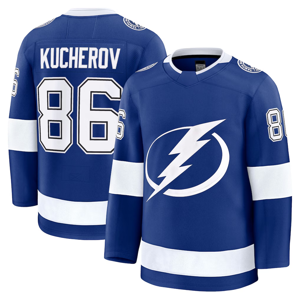 Tuec TB.Lightning #86 Nikita Kucherov Blue Home Premium Jerseys