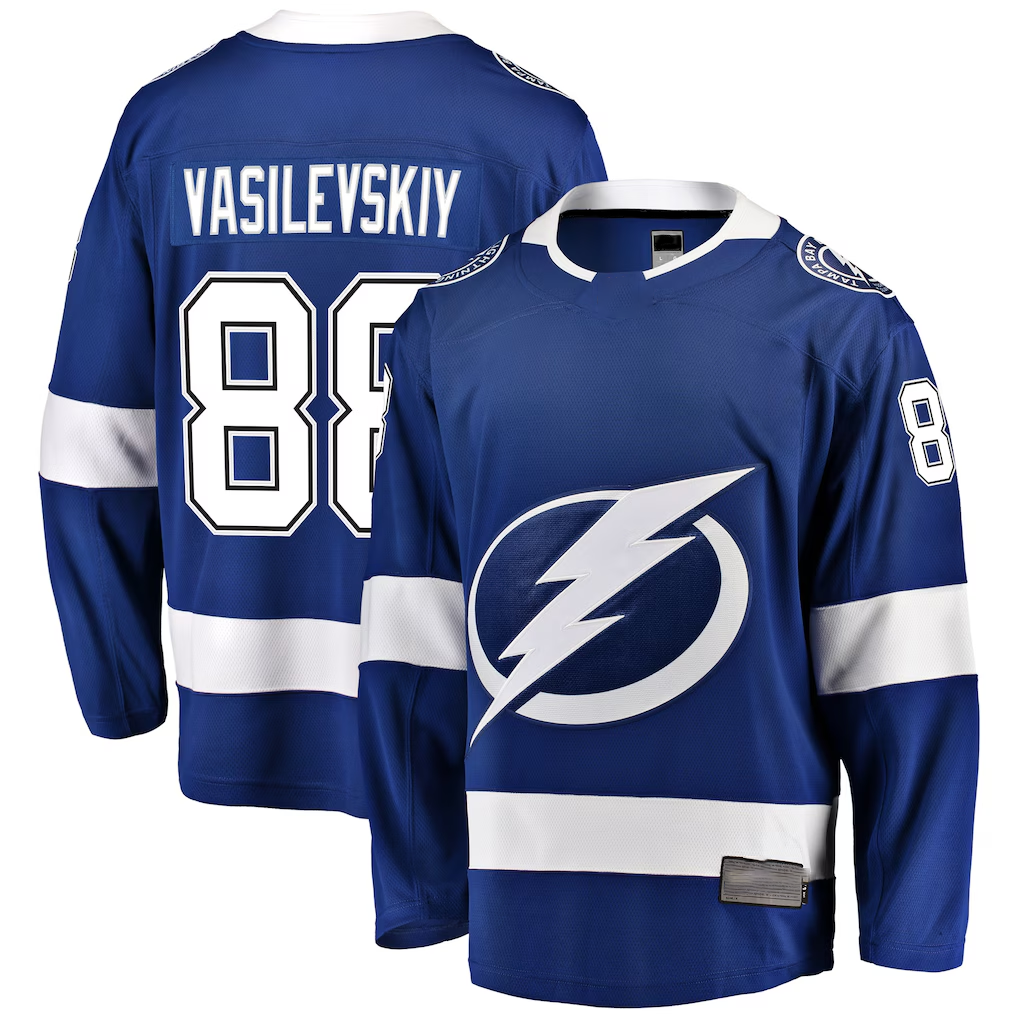 Tuec TB.Lightning #88 Andrei Vasilevskiy Blue Home Premium Jerseys