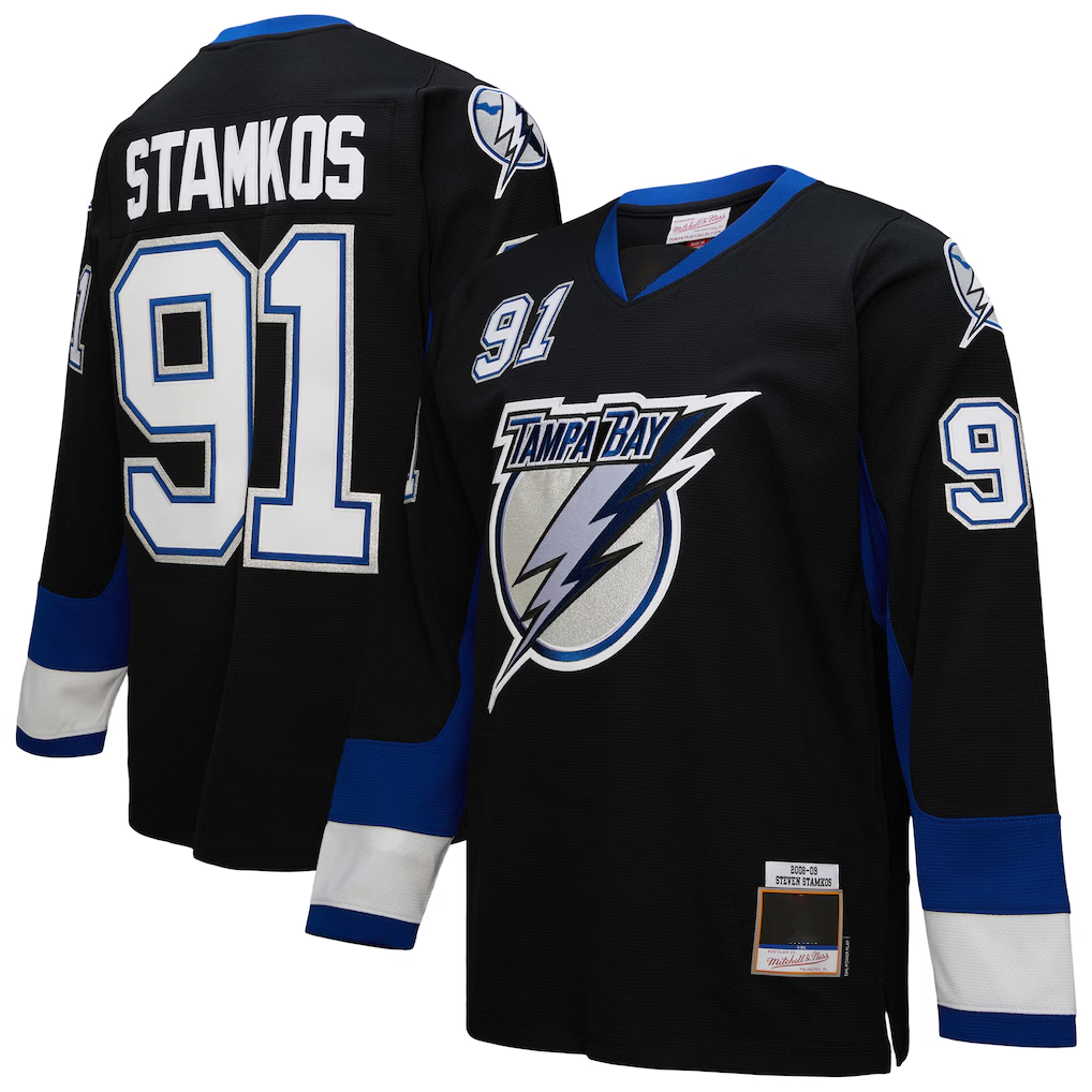 Tuec TB.Lightning #91 Steven Stamkos Mitchell & Ness Black 2008?09 Power Play Jerseys