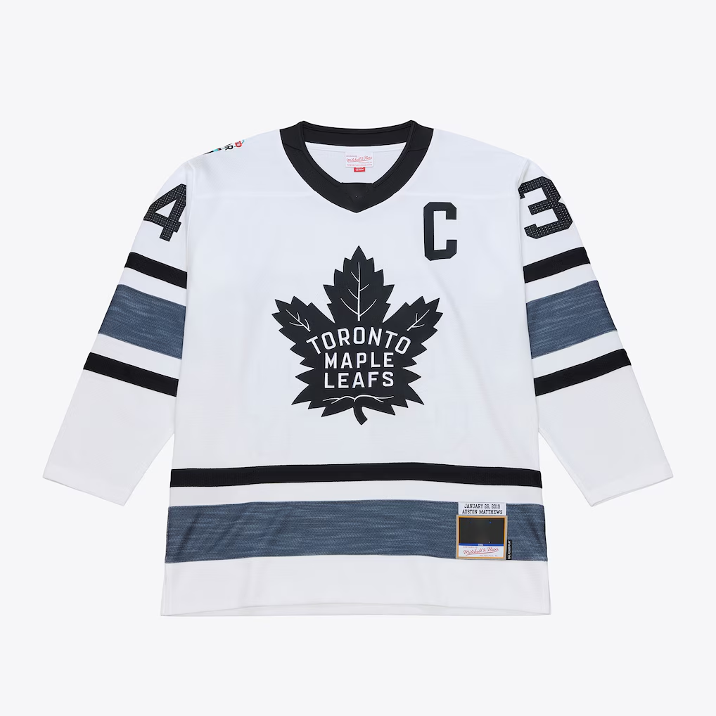 Tuec T.Maple Leafs Auston Matthews Mitchell & Ness White 2019 All-Star Game Power Play Jerseys