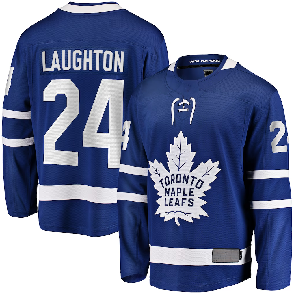 Tuec T.Maple Leafs #24 Scott Laughton Blue Home Breakaway Jerseys