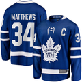 Tuec T.Maple Leafs #34 Auston Matthews Blue Captain Patch Home Breakaway Player Jerseys