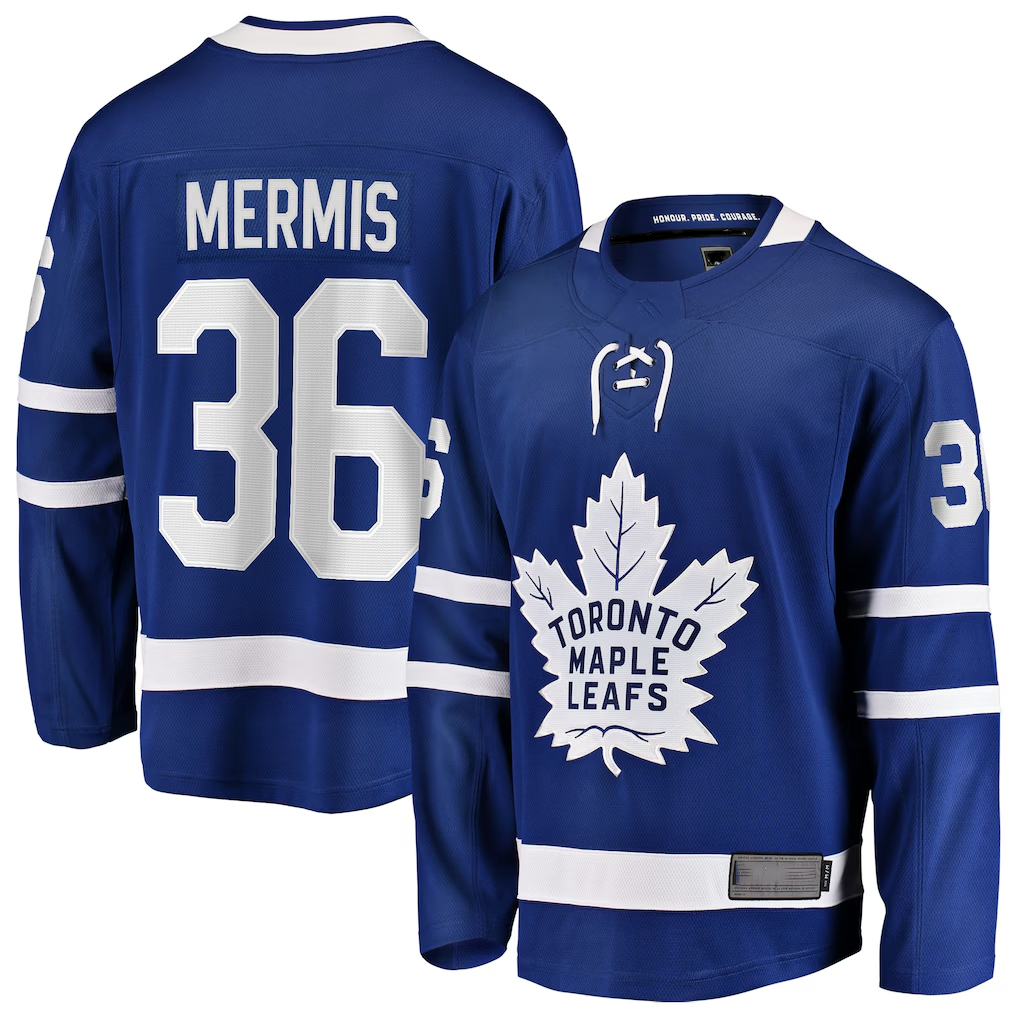 Tuec T.Maple Leafs #36 Dakota Mermis Blue Home Breakaway Jerseys