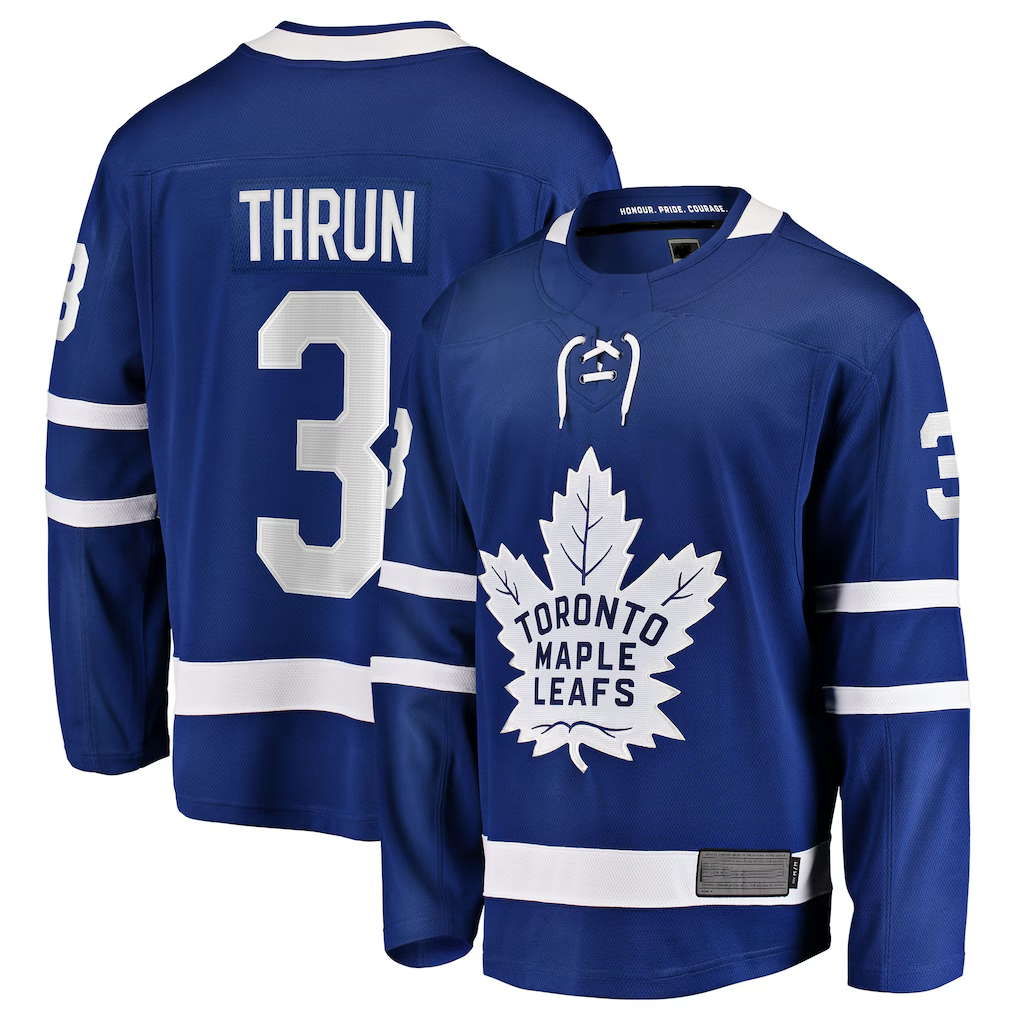 Tuec T.Maple Leafs #3 Henry Thrun Blue Home Breakaway Jerseys