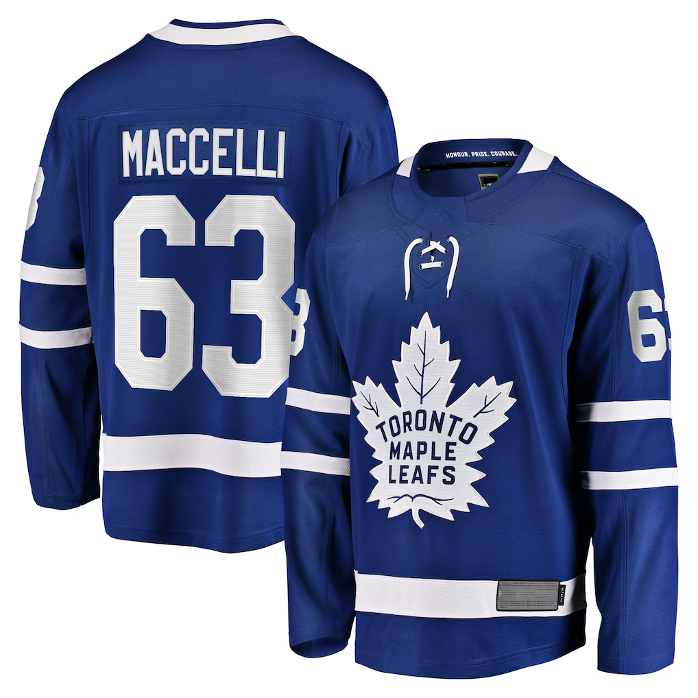 Tuec T.Maple Leafs #63 Matias Maccelli Blue Home Breakaway Jerseys