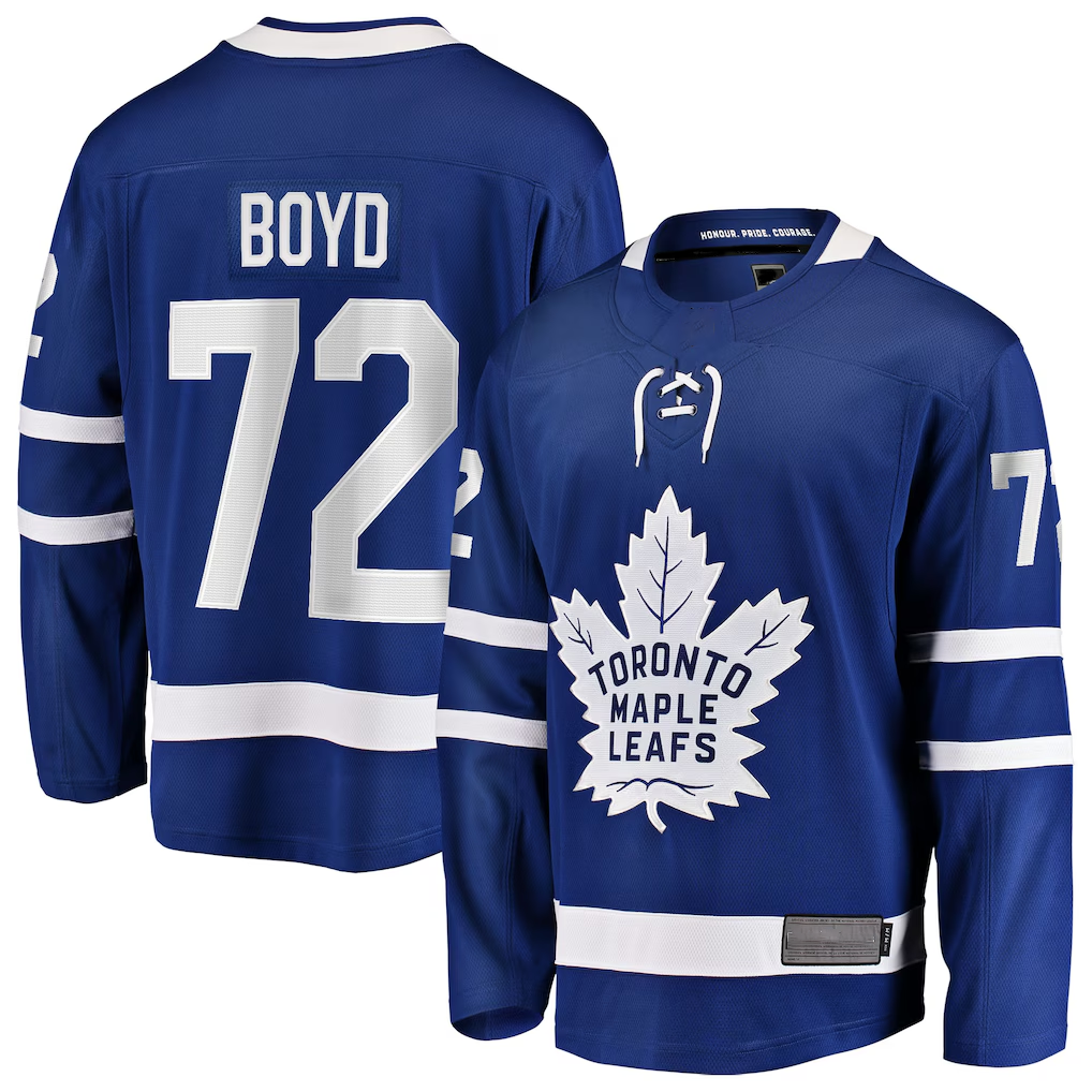 Tuec T.Maple Leafs #72 Travis Boyd Blue Home Breakaway Jerseys