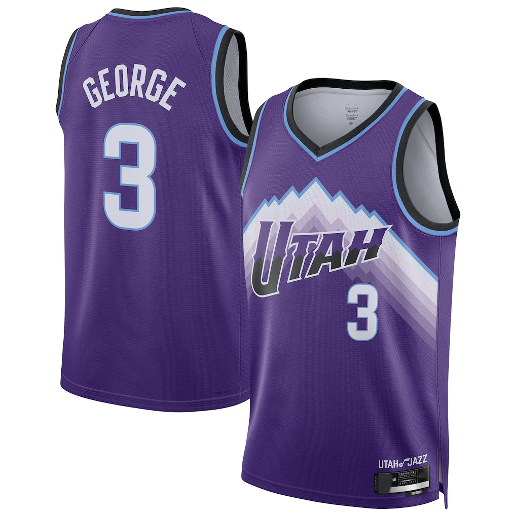 tuec U.Jazz #3 Keyonte George Purple Swingman Jerseys - Icon Edition