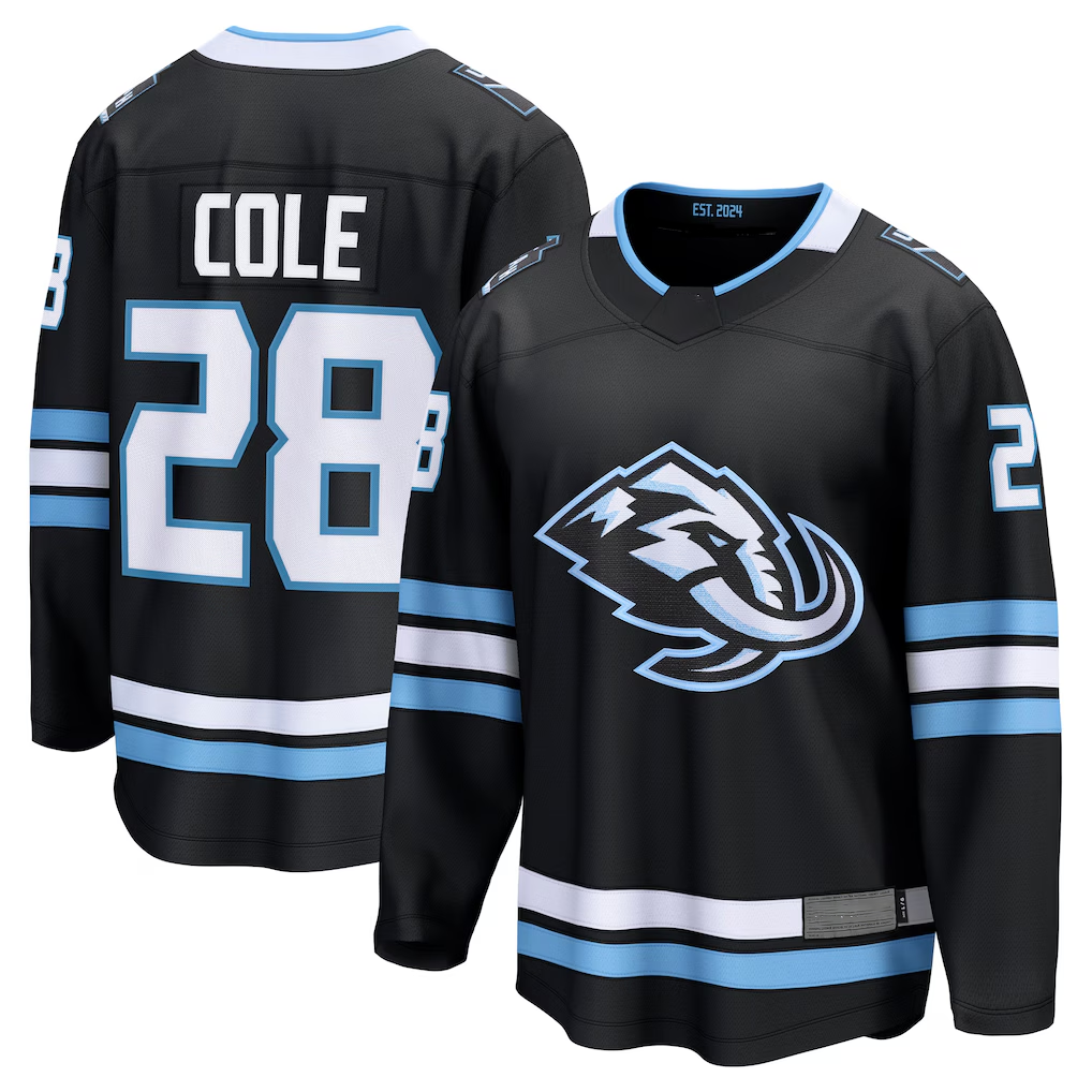 Tuec U.Mammoth #28 Ian Cole Black Home Breakaway Player Jerseys