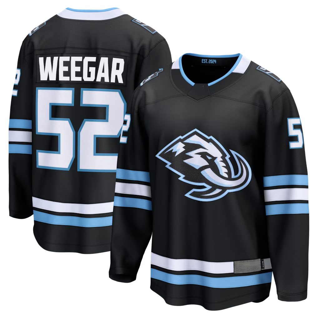 Tuec U.Mammoth #52 MacKenzie Weegar Black Home Breakaway Jerseys