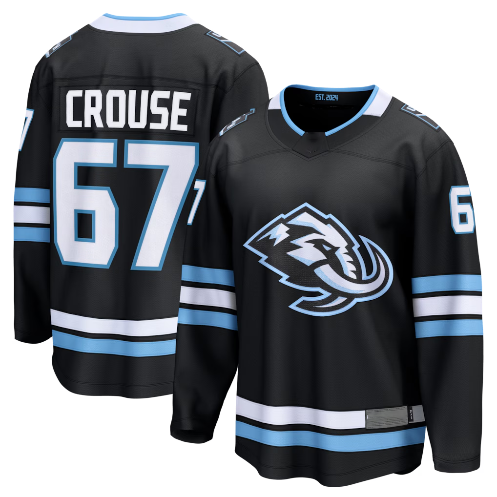 Tuec U.Mammoth #67 Lawson Crouse Black Home Breakaway Player Jerseys