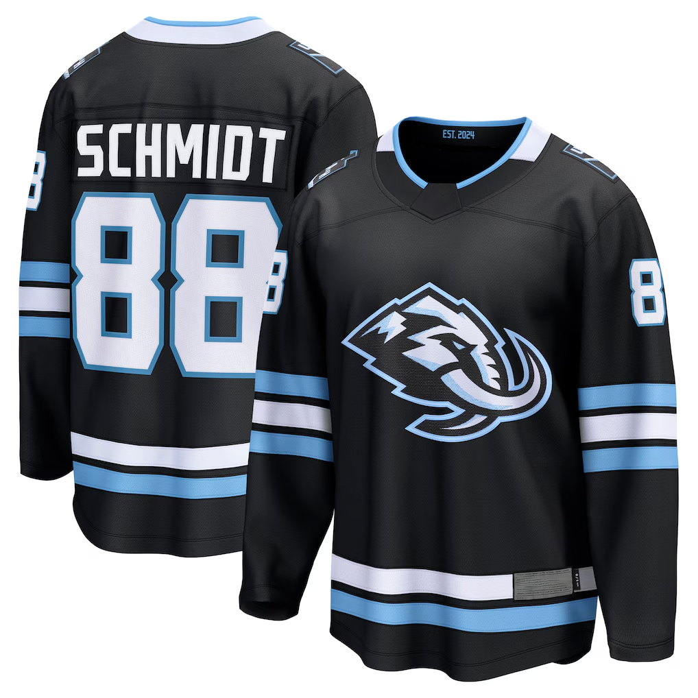Tuec U.Mammoth #88 Nate Schmidt Black Home Breakaway Player Jerseys