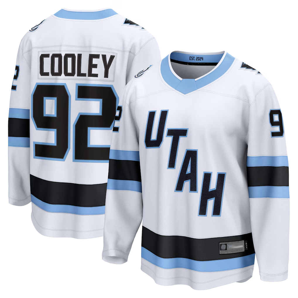 Tuec U.Mammoth #92 Logan Cooley White Away Breakaway Player Jerseys