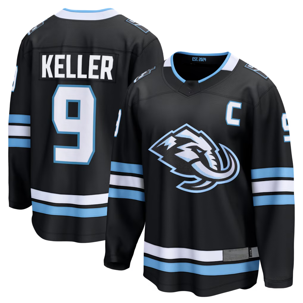 Tuec U.Mammoth #9 Clayton Keller Black Home Breakaway Jerseys