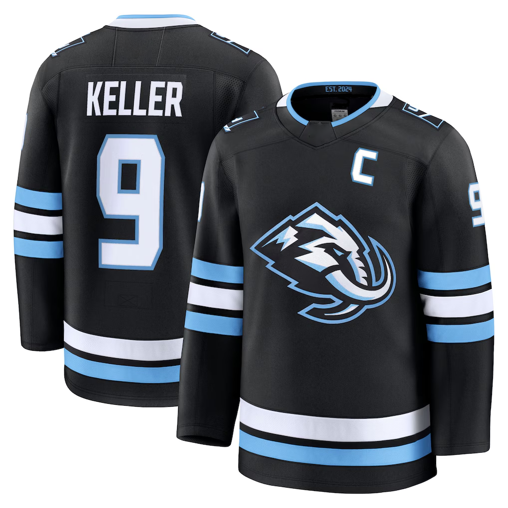 Tuec U.Mammoth #9 Clayton Keller Black Home Premium Player Jerseys