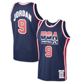 tuec USA Basketball #9 Michael Jordan Mitchell & Ness Navy Home 1992 Dream Team Authentic Jerseys