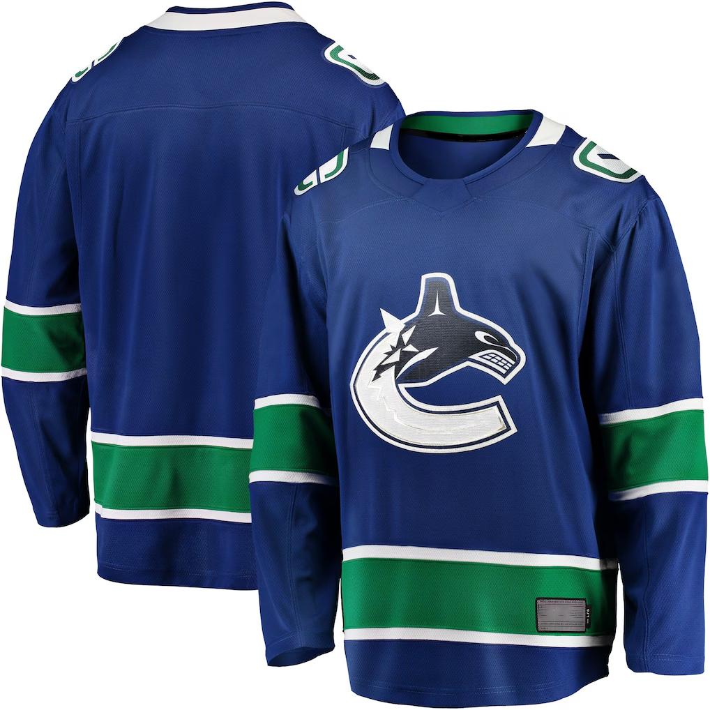 Tuec V.Canucks Blue Home Team Breakaway Jerseys