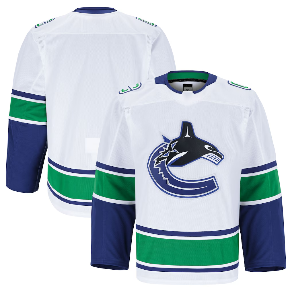 Tuec V.Canucks White Away Authentic Pro Jerseys