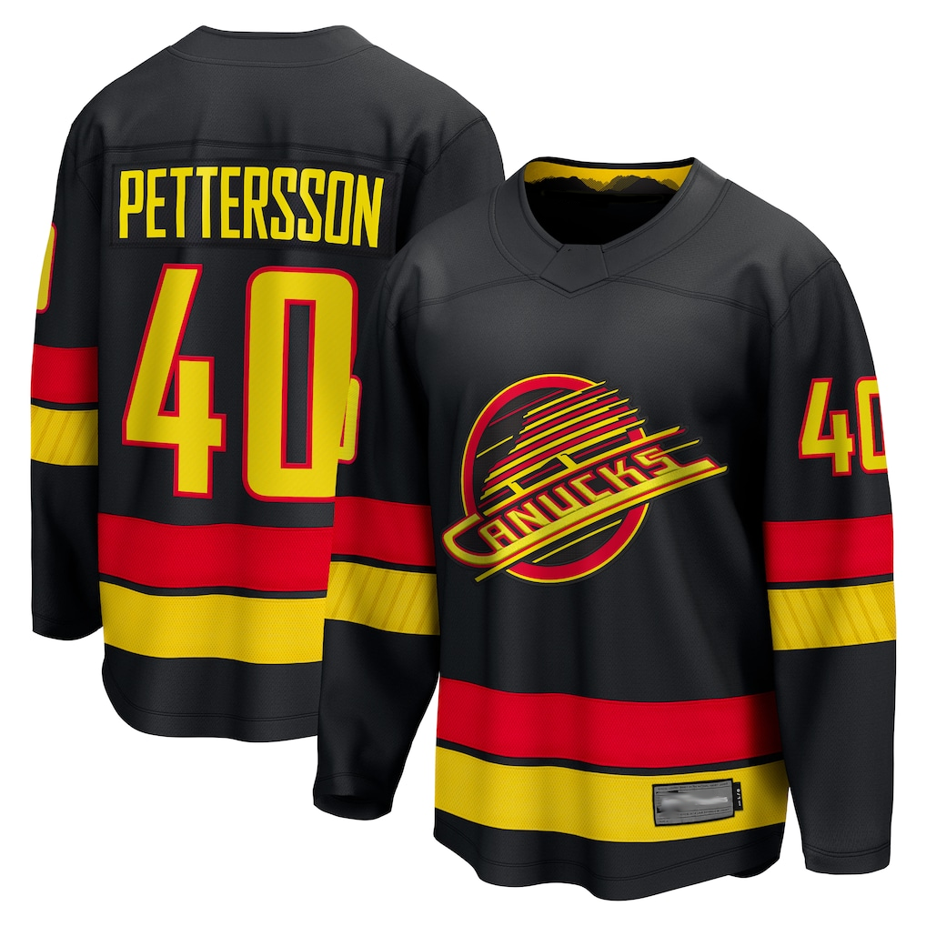 Tuec V.Canucks #40 Elias Pettersson Black Breakaway Jerseys