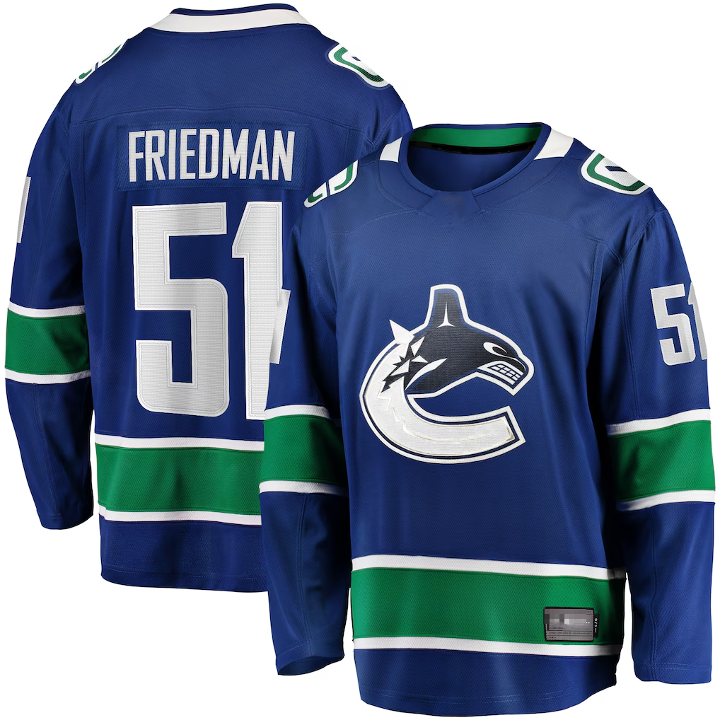 Tuec V.Canucks #51 Mark Friedman Blue Home Premier Breakaway Player Jerseys