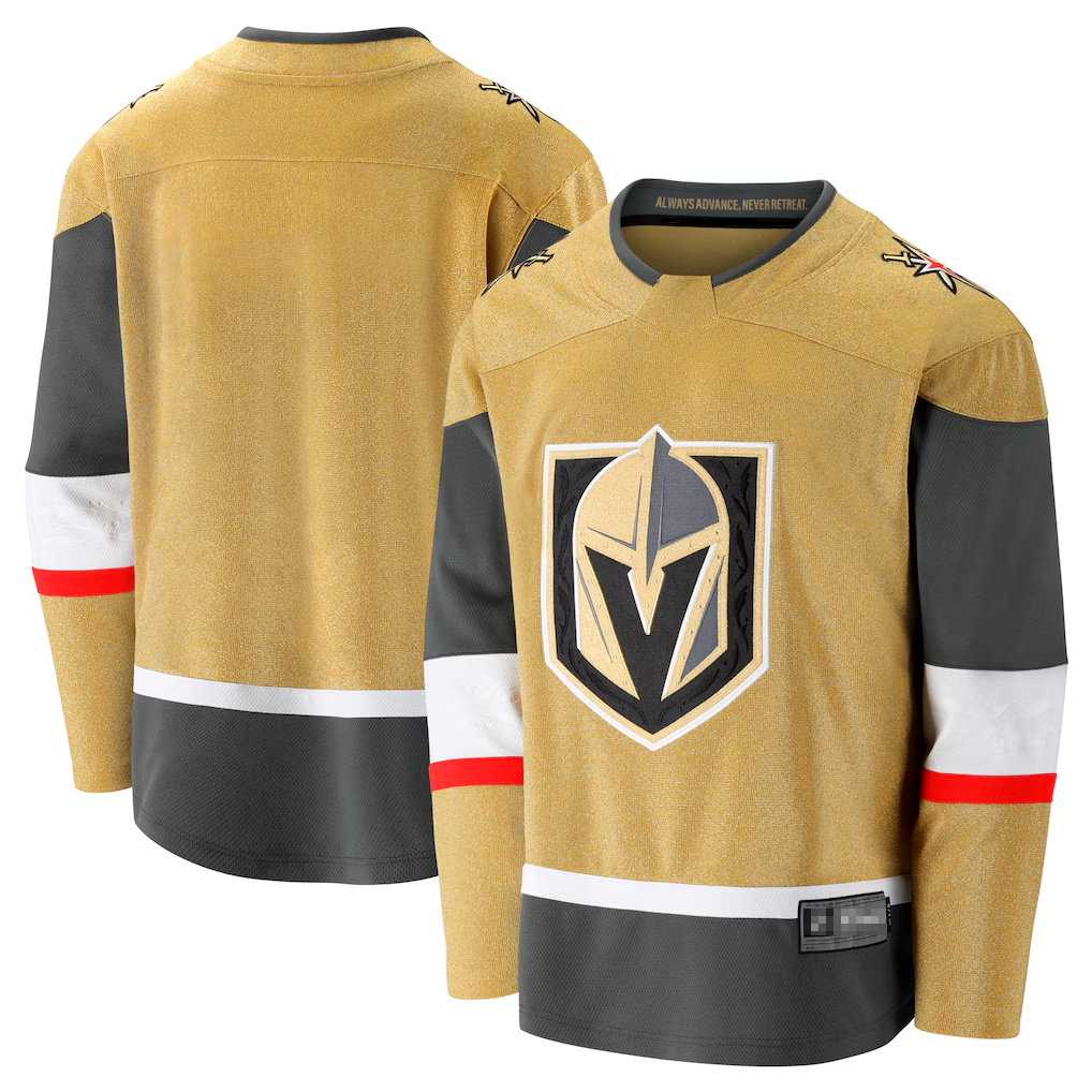 Tuec V.Golden Knights Gold Home Breakaway Stitched Jerseys