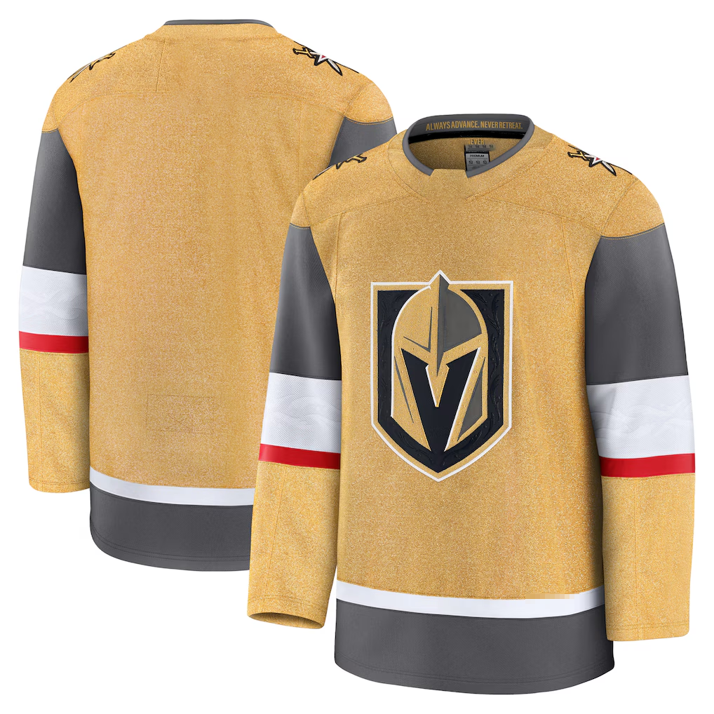 Tuec V.Golden Knights Gold Home Premium Jerseys