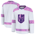Tuec V.Golden Knights White 2024 Hockey Fights Cancer Practice Jerseys