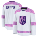 Tuec V.Golden Knights White Hockey Fights Cancer Survivor Practice Jerseys