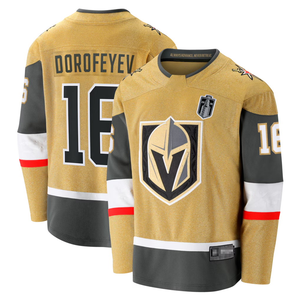 Tuec V.Golden Knights #16 Pavel Dorofeyev Gold 2026 Stanley Cup Final Breakaway Jerseys
