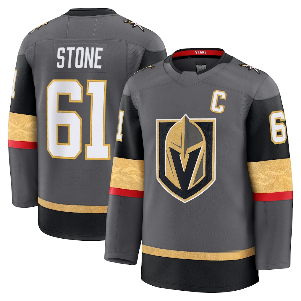 Tuec V.Golden Knights #61 Mark Stone Gray Alternate Premium Jerseys