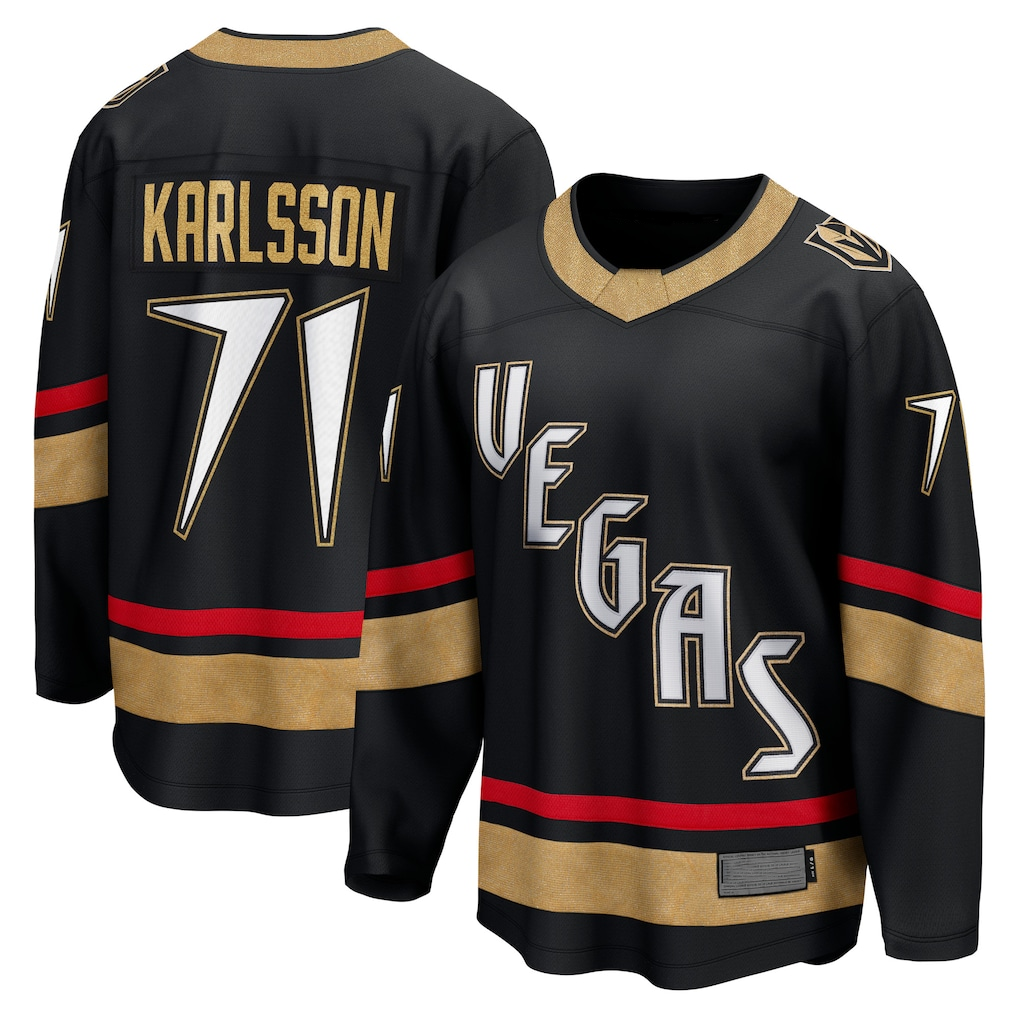 Tuec V.Golden Knights #71 William Karlsson Black Special Edition 2.0 Breakaway Player Jerseys