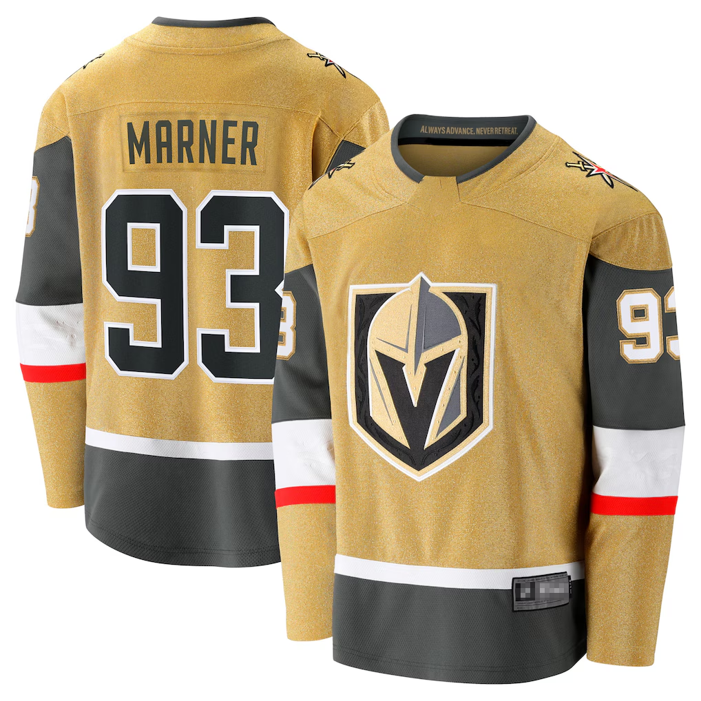 Tuec V.Golden Knights #93 Mitch Marner Gold Home Breakaway Stitched Jerseys