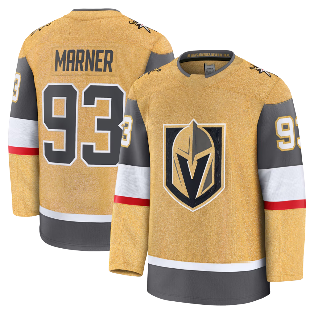 Tuec V.Golden Knights #93 Mitch Marner Gold Home Premium Jerseys