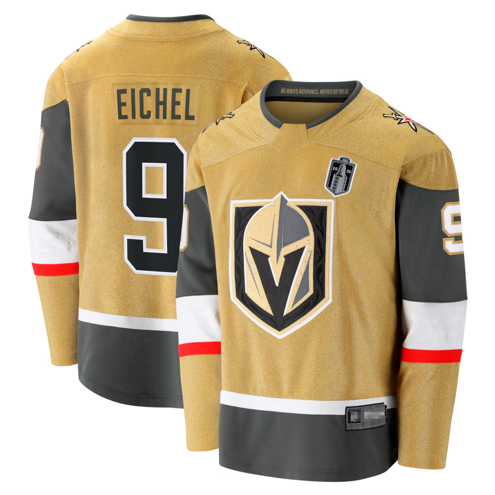 Tuec V.Golden Knights #9 Jack Eichel Gold 2026 Stanley Cup Final Breakaway Jerseys