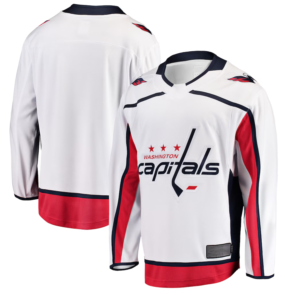 Tuec W.Capitals White Breakaway Away Jerseys