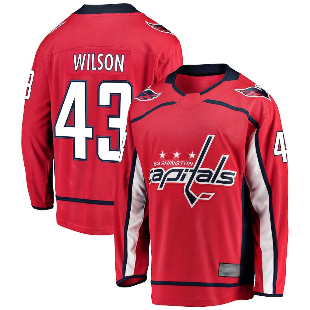 Tuec W.Capitals #43 Tom Wilson Red Home Breakaway Player Jerseys