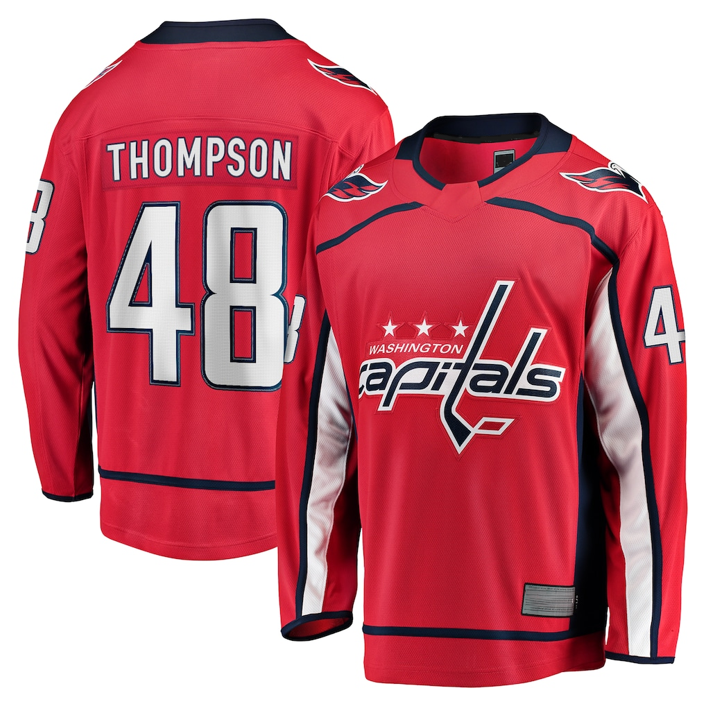 Tuec W.Capitals #48 Logan Thompson Red Home Premier Breakaway Player Jerseys