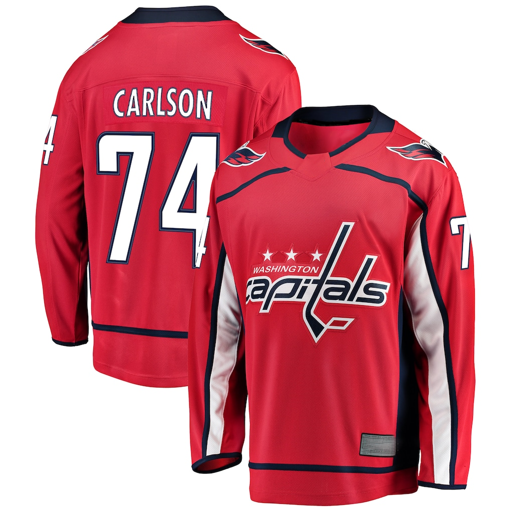 Tuec W.Capitals #74 John Carlson Red Home Breakaway Player Jerseys