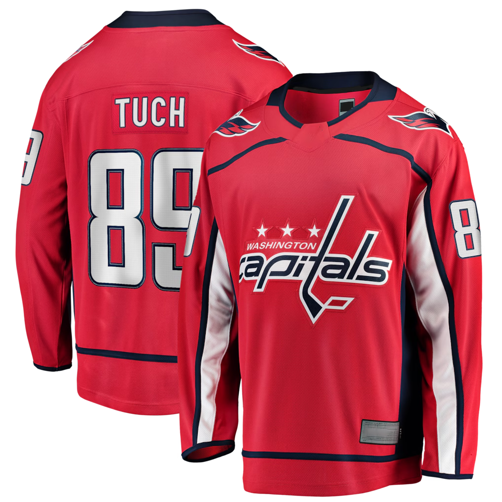 Tuec W.Capitals #89 Alex Tuch Red Home Breakaway Jerseys