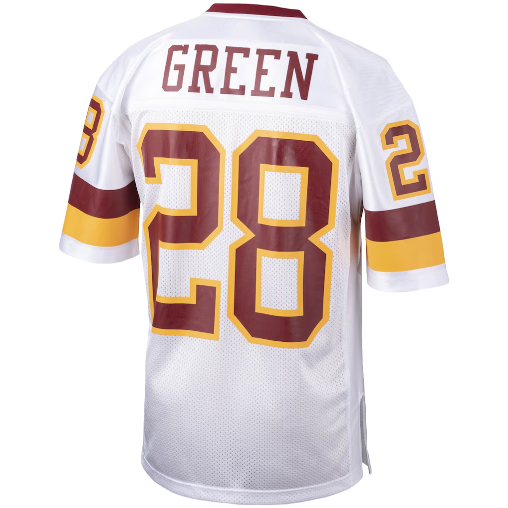 Tuec W.Commanders 1991 #28 Darrell Green Mitchell & Ness White Authentic Throwback Retired Player Stitched Puhic Jersey