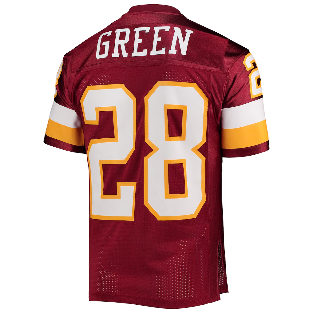 Tuec W.Commanders 1994 #28 Darrell Green Mitchell & Ness Burgundy Authentic Throwback Retired Player Jersey Stitched Puhic Game Jerseys