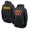 Tuec W.Commanders Gray LOGO Performance Pullover Hoodies Game Blank Player Stitched Jerseys
