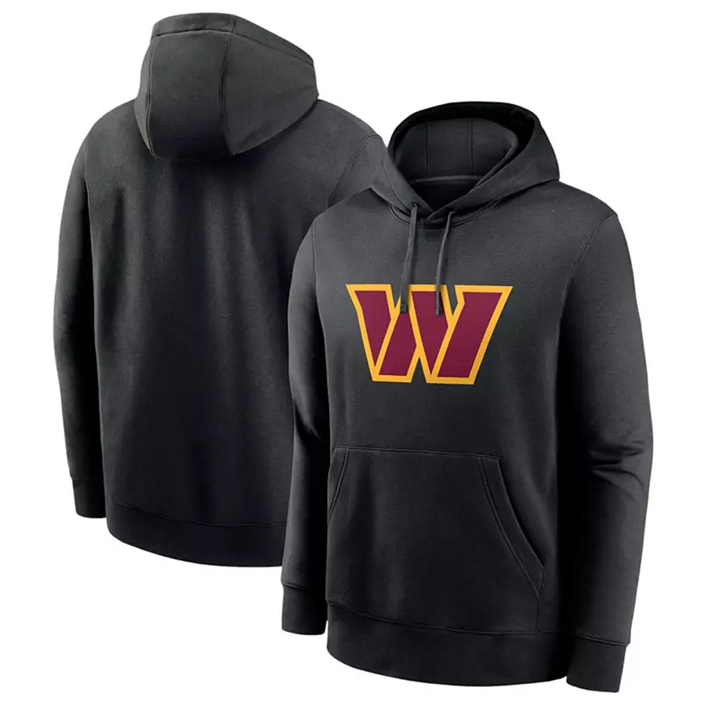 Tuec W.Commanders Gray Pullover Hoodies Game Blank Player Stitched Jerseys