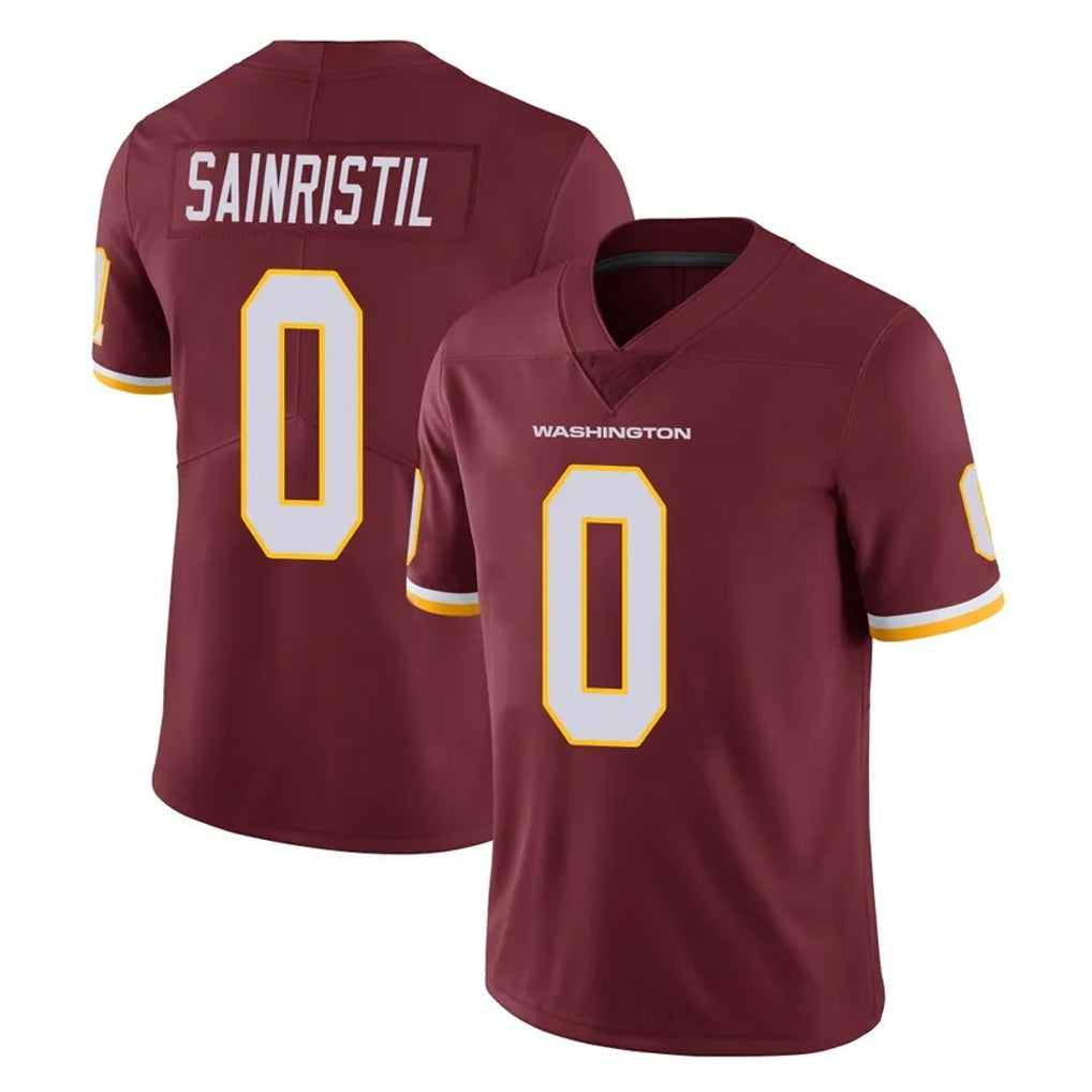 Tuec W.Commanders #0 Mike Sainristil Player Burgundy Limited Team Color Vapor Untouchable Home Game Stitched Jerseys