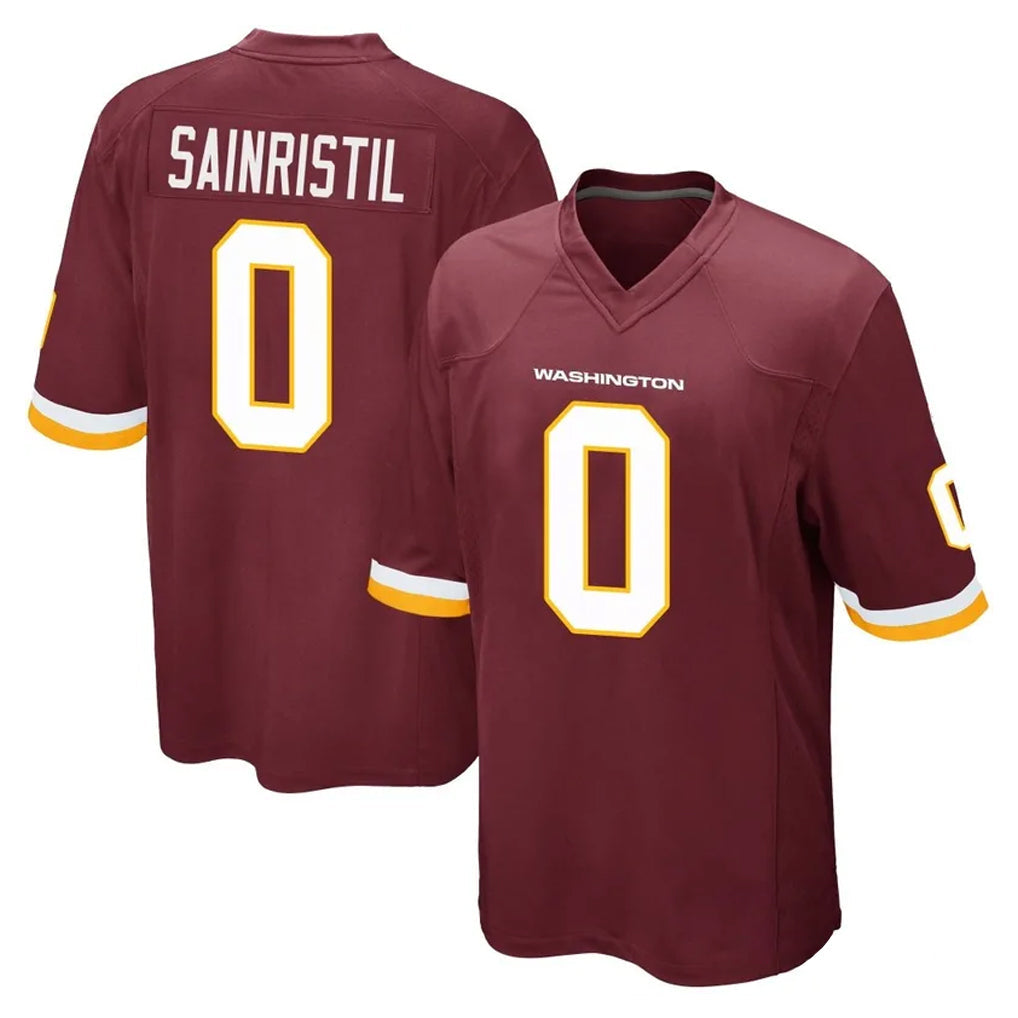 Tuec W.Commanders #0 Mike Sainristil Player Burgundy Team Color Home Game Stitched Jerseys
