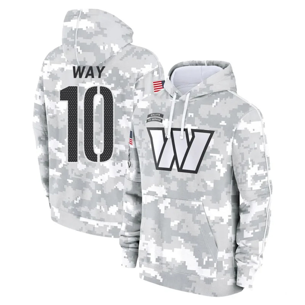 Tuec W.Commanders #10 Tress Way Player Arctic Camo Limited Salute to Service Pullover Hoodies Game Stitched Jerseys