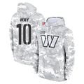 Tuec W.Commanders #10 Tress Way Player Arctic Camo Limited Salute to Service Pullover Hoodies Game Stitched Jerseys