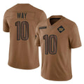 Tuec W.Commanders #10 Tress Way Player Brown Limited Salute To Service Home Game Stitched Jerseys