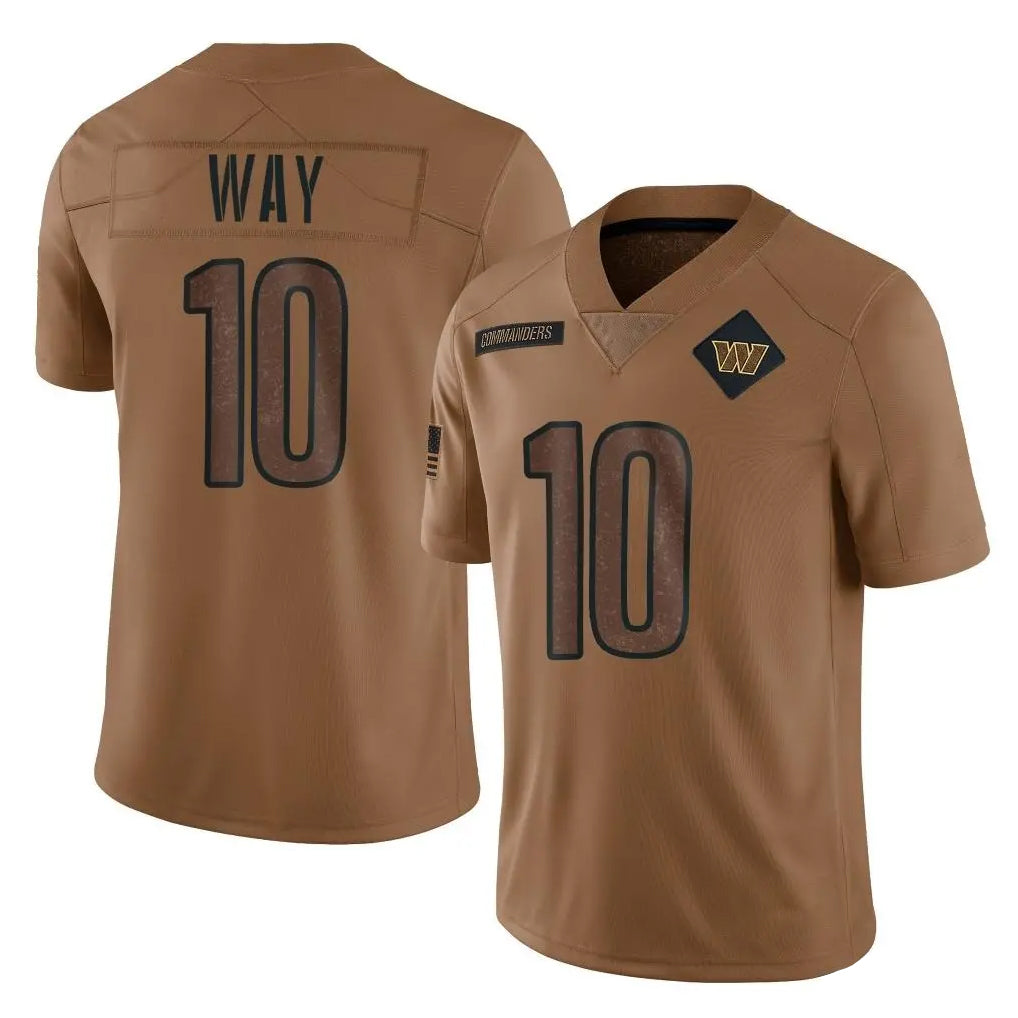 Tuec W.Commanders #10 Tress Way Player Brown Limited Salute To Service Home Game Stitched Jerseys