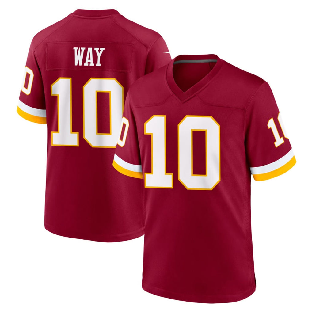 Tuec W.Commanders #10 Tress Way Player Burgundy Game Home Stitched Jerseys